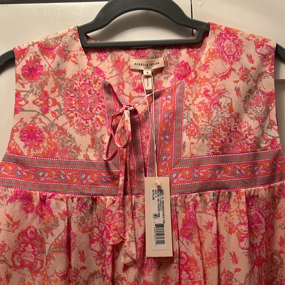 NWT Rebecca Taylor Silk Crepe Printed Shell - New with Tags - Picture 4 of 9